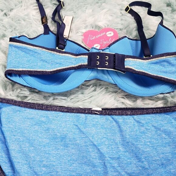 Victoria's Secret Blue Lined Demi Bra & Hiphugger - Picture 5 of 5